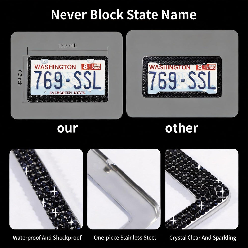 Bling Car Accessories Set, Rhinestone Car Accessories Set for Women, Bling St...