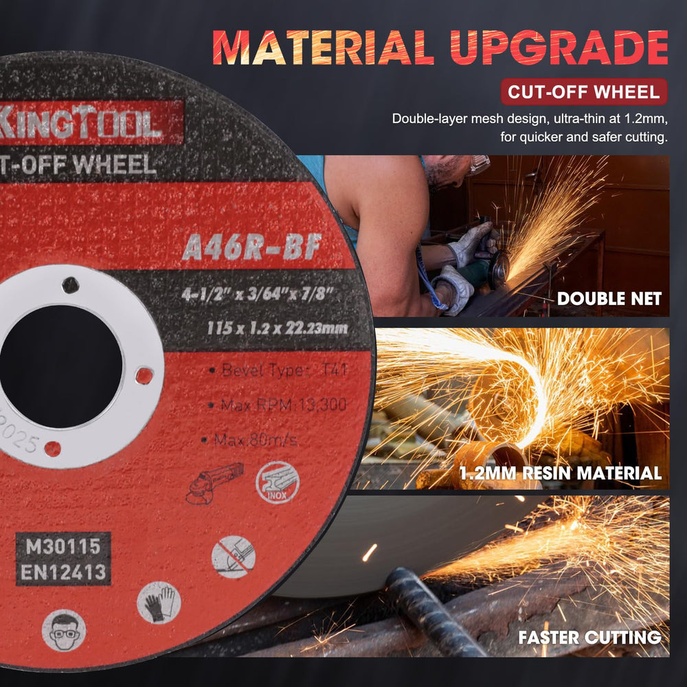 KingTool 31pcs Grinding & Cutting Wheels 4 1/2 inch Grinder Disc Set - 25...