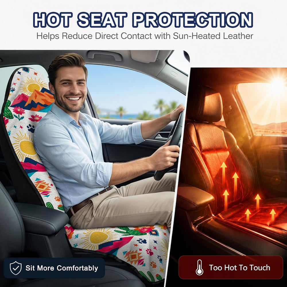 Car Seat Towel Cover 2 Pack for Front Seats, Sweat Absorbent Car Seat Protect...