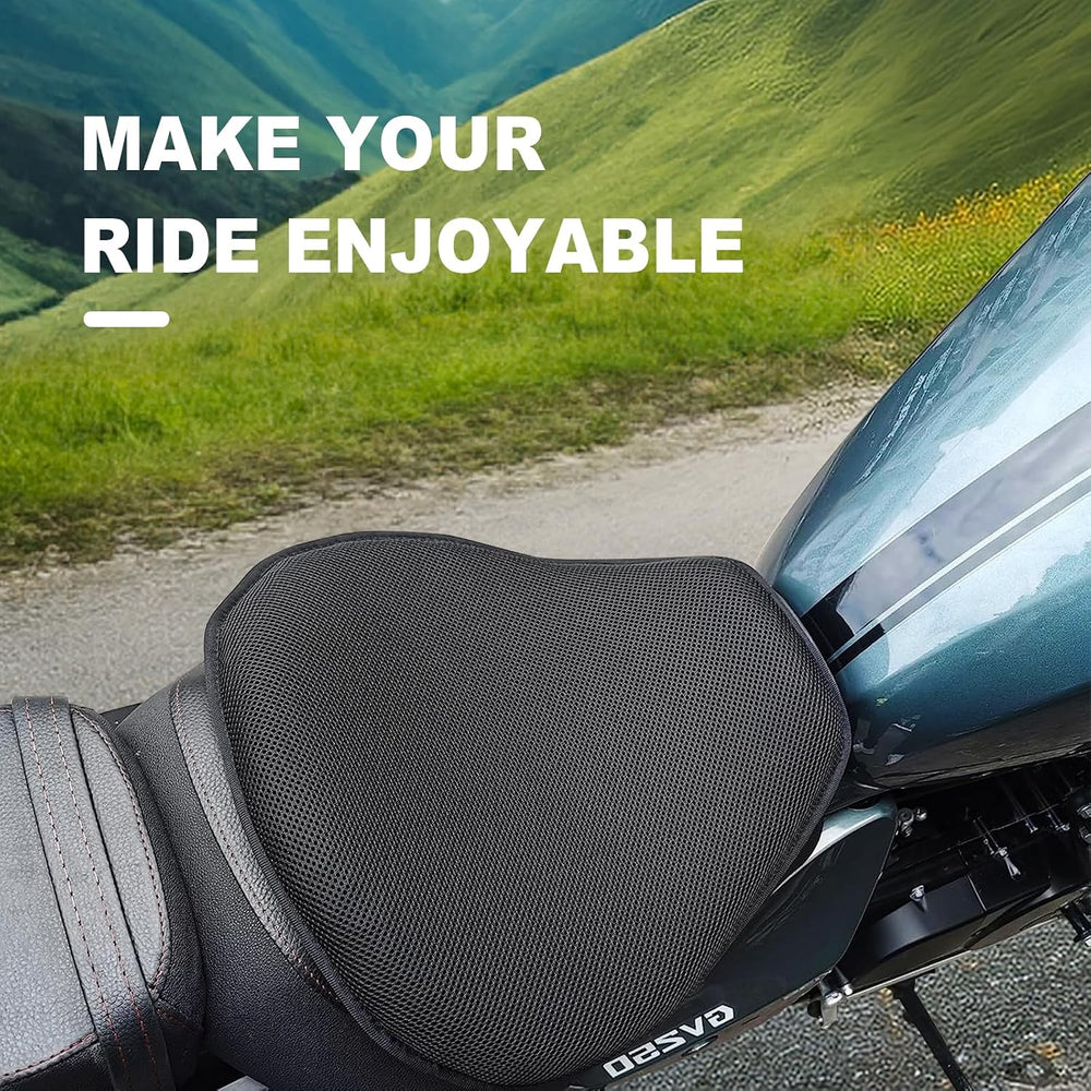Motorcycle Seat Cushion, 3D Honeycomb Gel Pad, Pressure Relief Shock Absorpti...