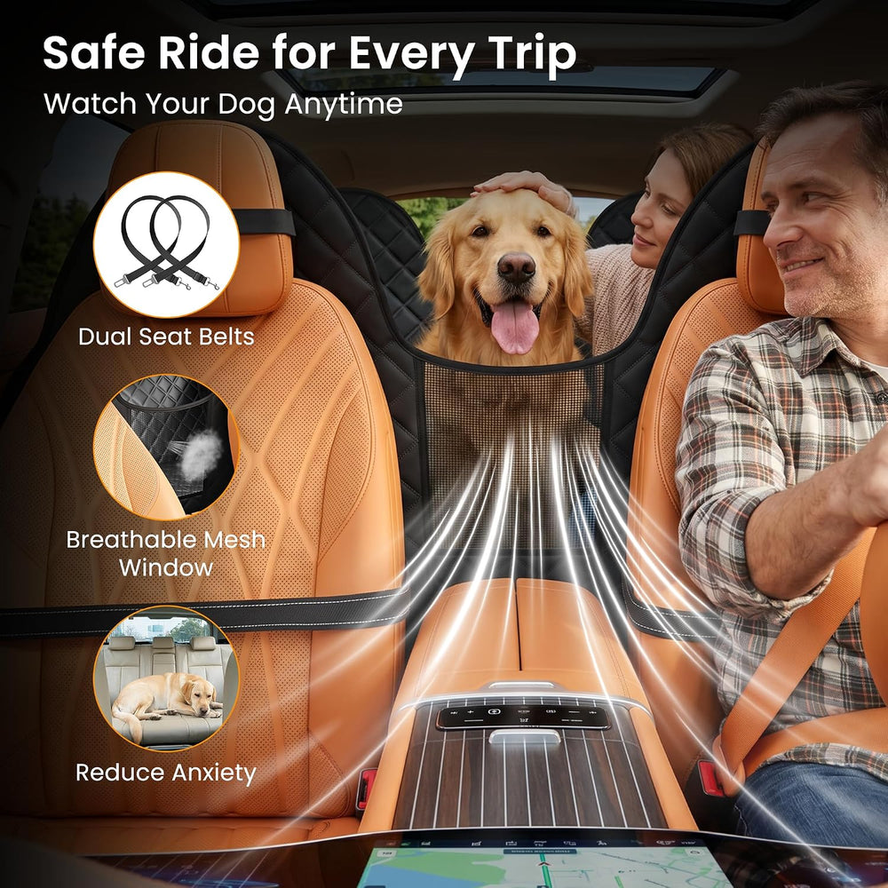 Hard Bottom Dog Car Seat Cover for Back Seat, Heavy Duty