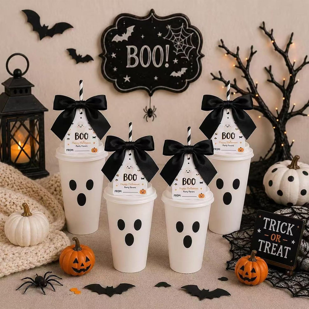 24PCS Halloween Classroom Favors Non Candy Bulk Lollipop Stationery Kit