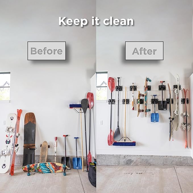 Ultimate Ski & Snowboard Wall Rack | Secure, Non-Slip Storage | Fits Any ...