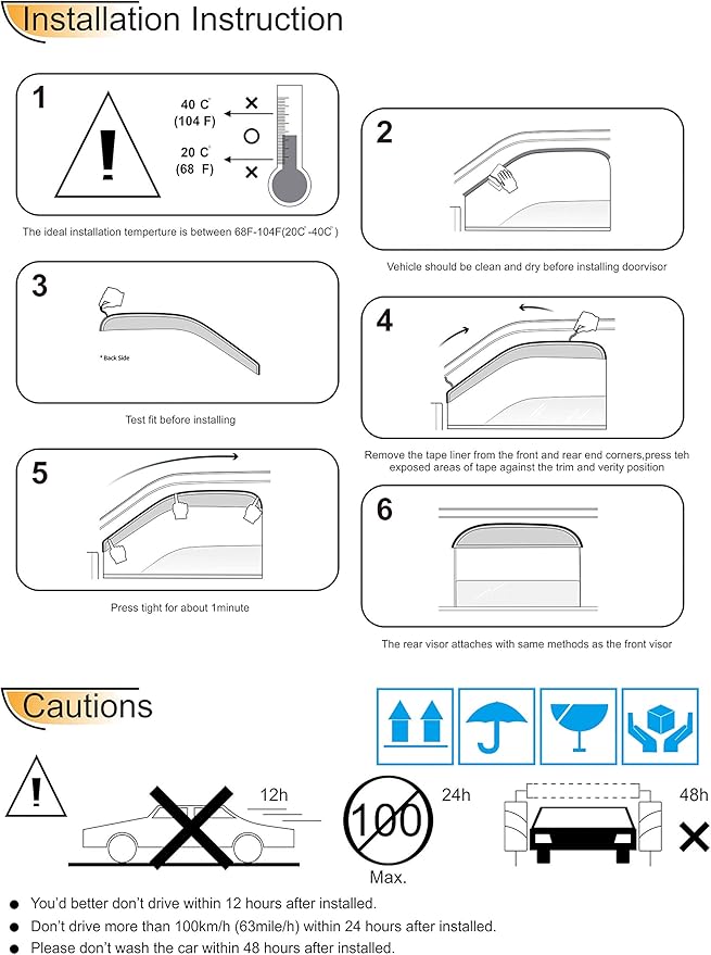 Side Window Wind Deflector, 1998-2017 Lincoln Navigator 94233