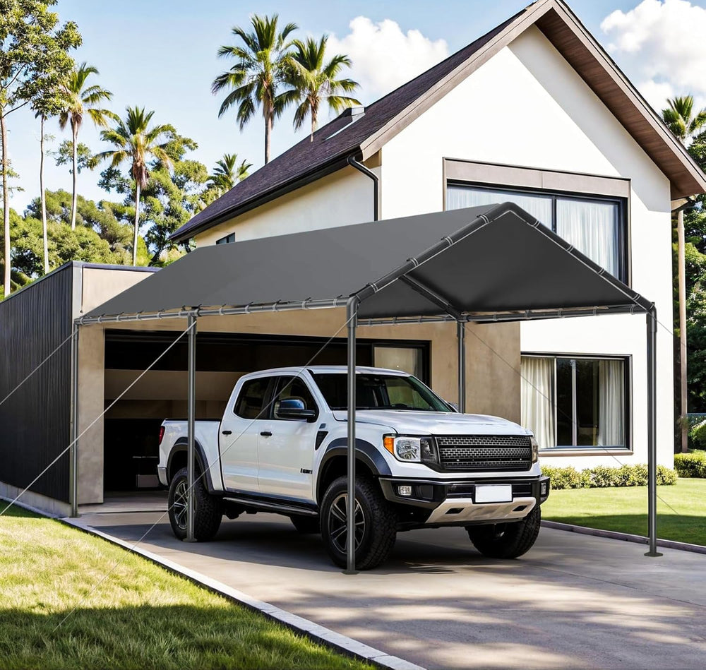 Carport, 10x20ft Heavy Duty Portable Garage, Car Port with Storage Shed, Car ...