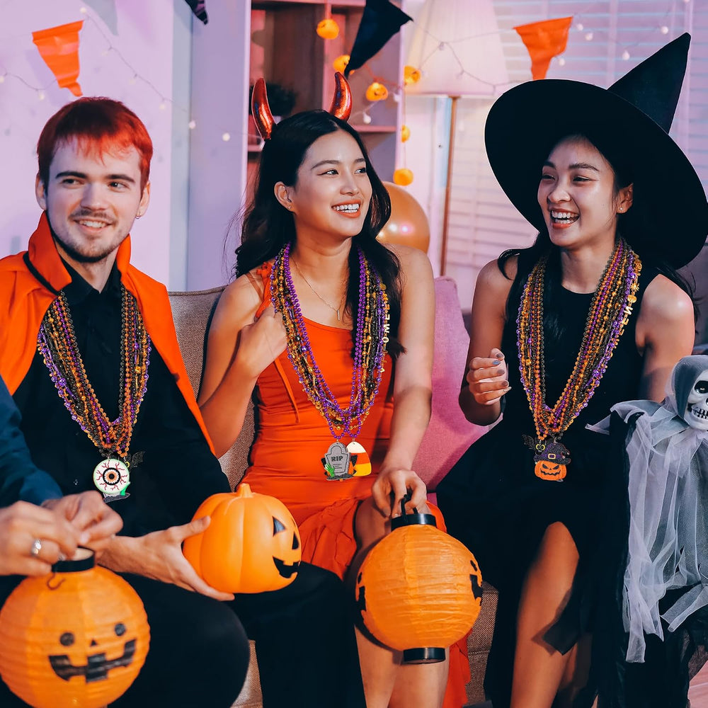 100PCS Halloween Necklaces Accessories, 24 Kinds Beads Party Favors Bulk