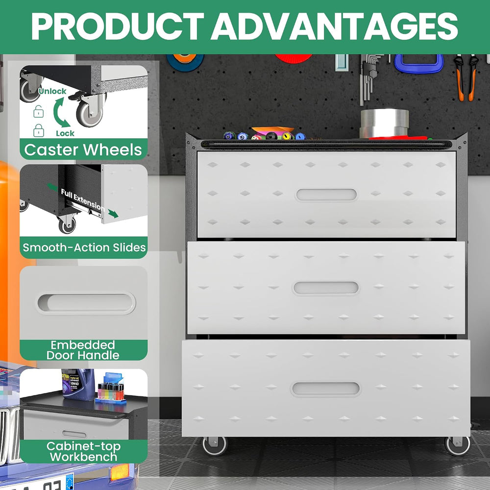 Garage Cabinet System | Heavy Duty Steel All-in-One Modular Garage Cabinet Se...