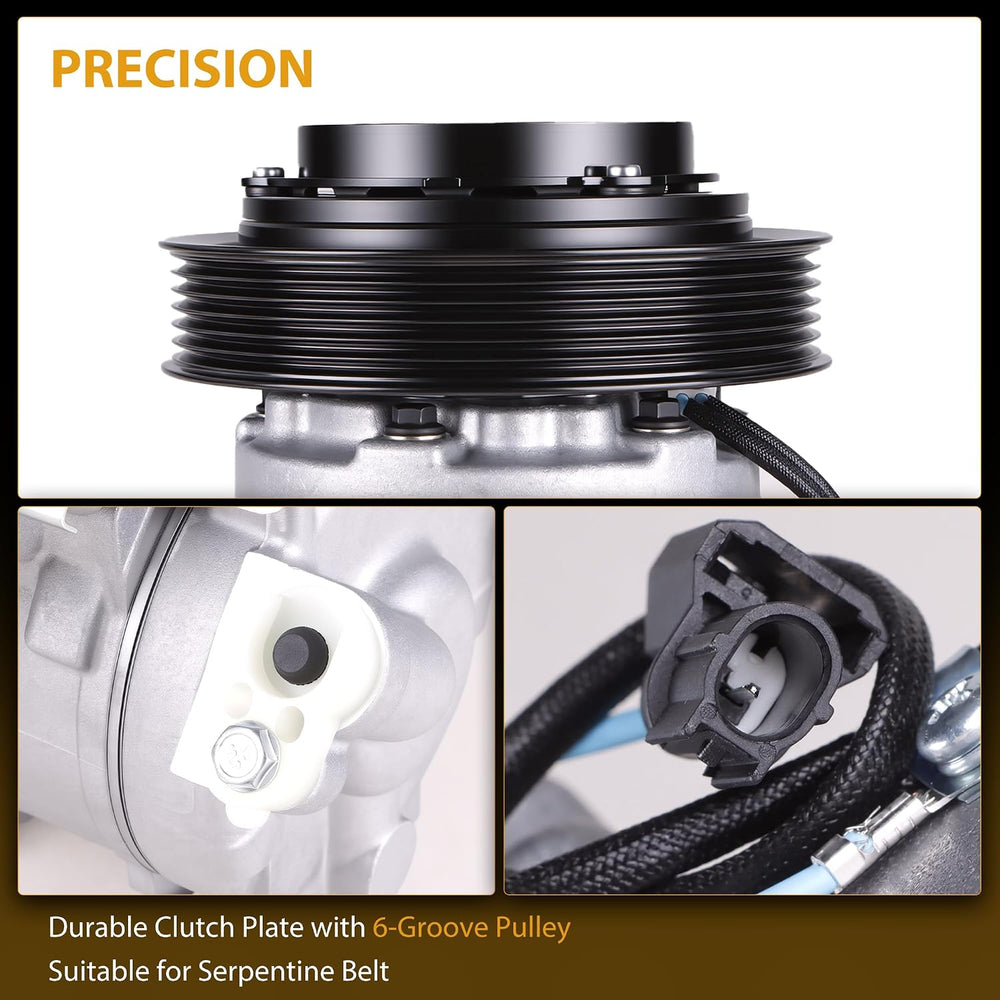 Air Conditioner AC Compressor with 6PK Clutch