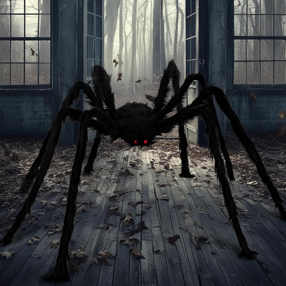 JOYIN 9 Ft Halloween Spider Outdoor Decorations, Giant Spider Scary Large Pro...