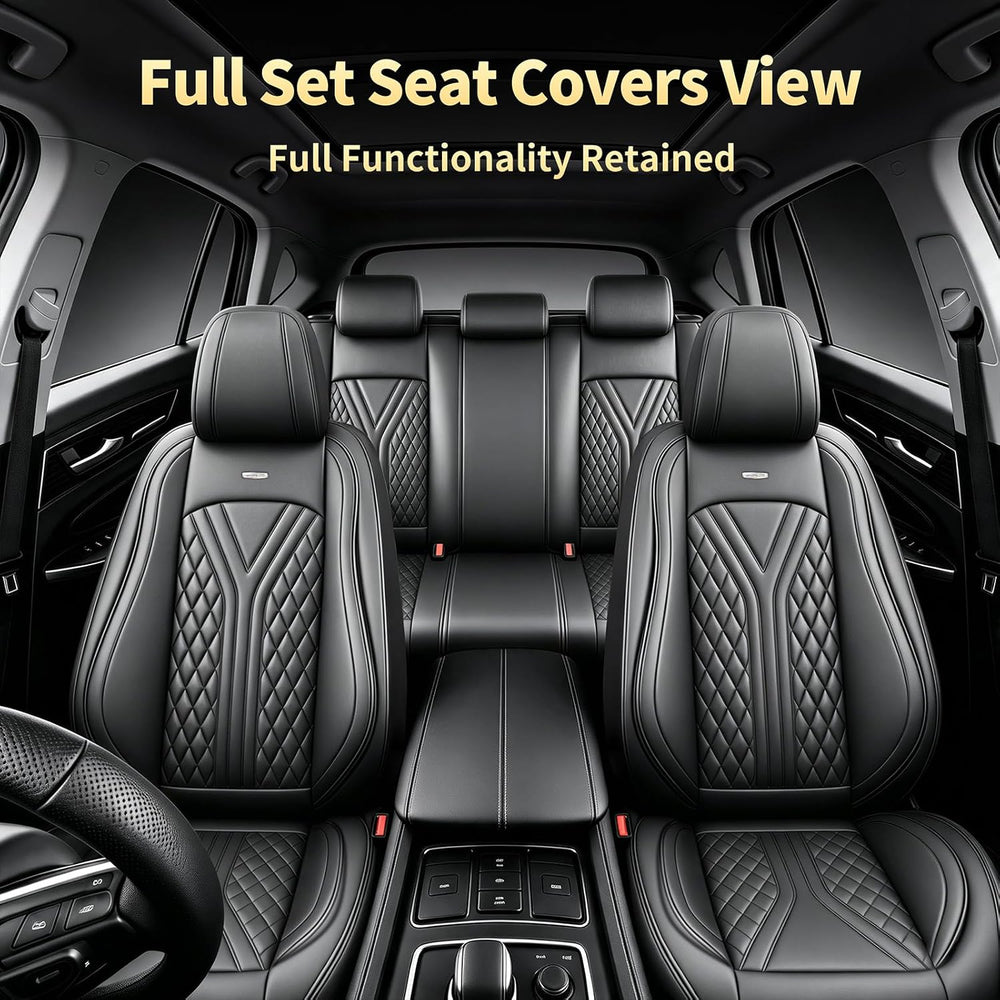 for GMC Terrain 2010-2027 Custom Fit Car Seat Covers, Black