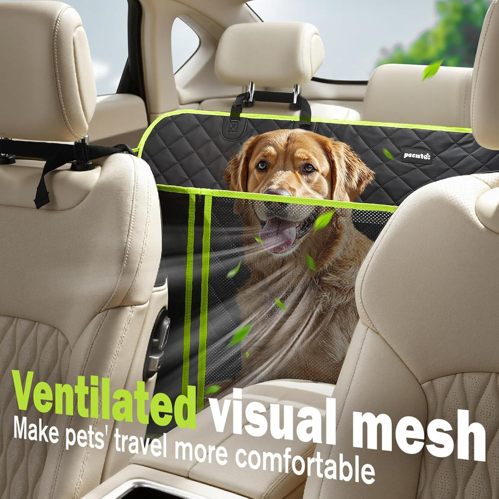 Pecute Dog Car Seat Cover for Back Seat 53.54 * 23.62 in, Car Window Fixing f...