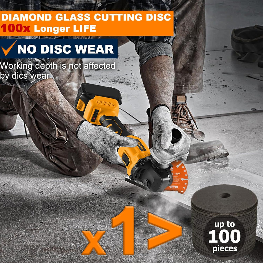 Diamond Cutting Wheel 4-1/2 Inch (10PCS) with 7/8" Arbor Hole, Metal Cut...