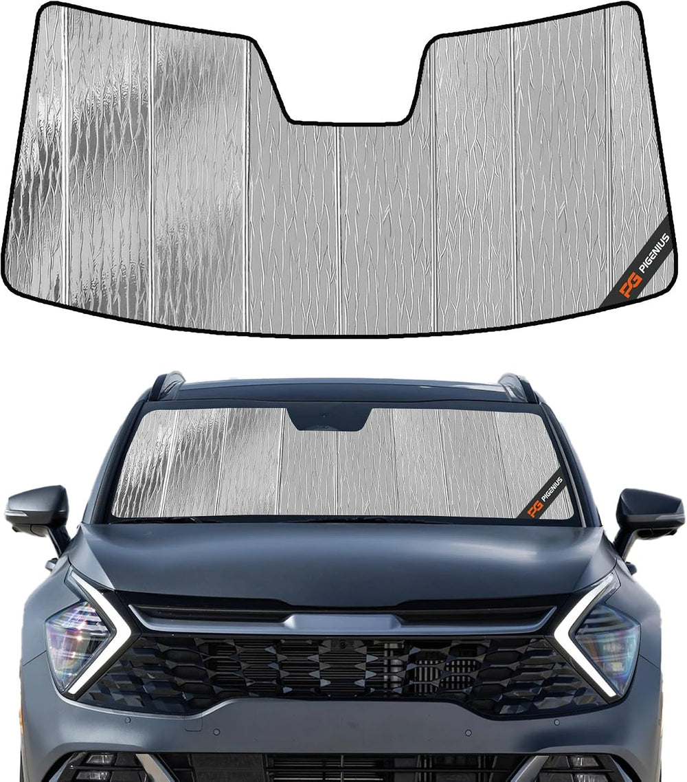 Windshield Sun Shade for Kia EV9 2024-2025, Front Window Sunshade Shield