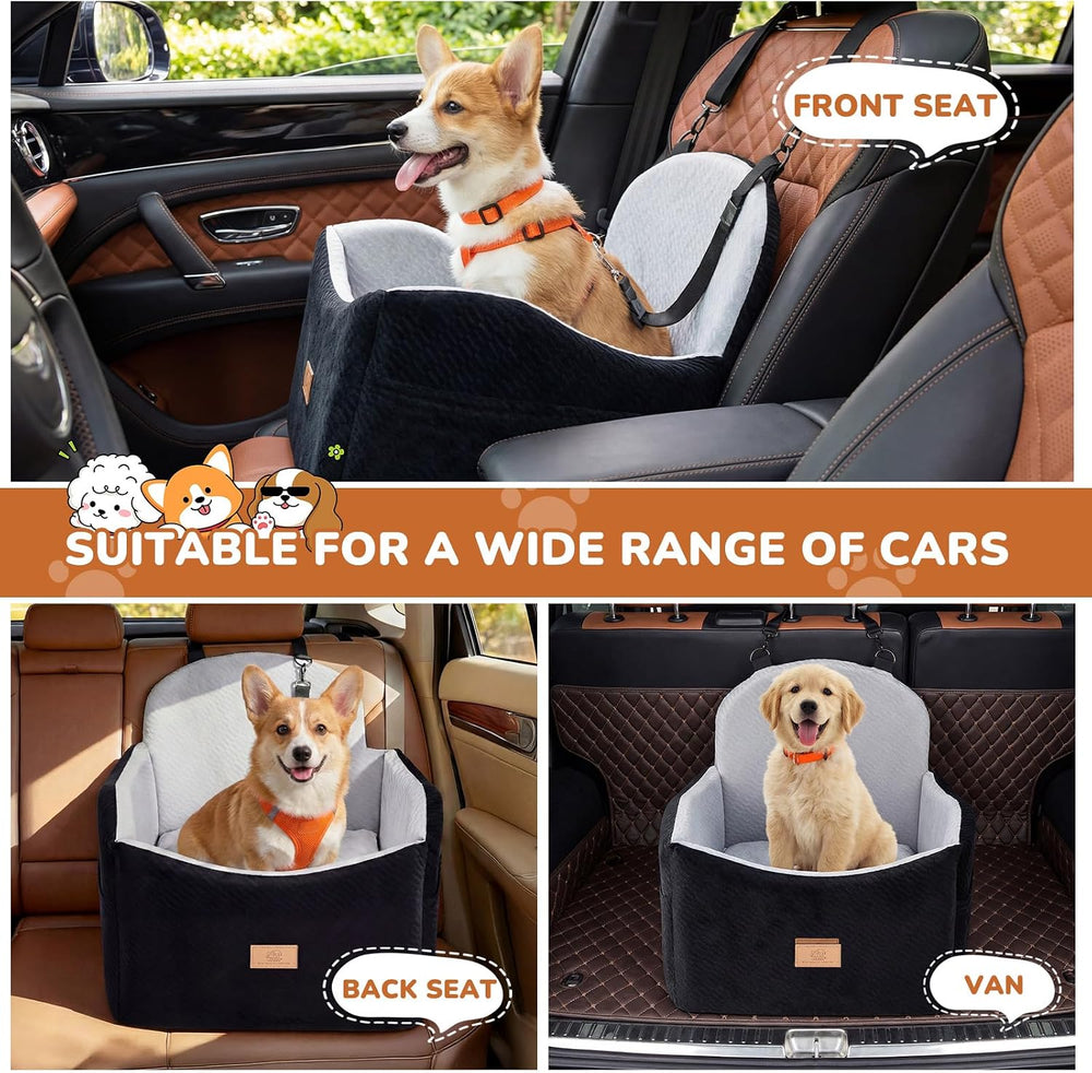 Dog Car Seat for Medium/Small Dogs, Dog Booster Car Seat, Pet Booster Seats U...