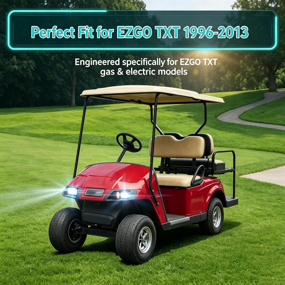10L0L Deluxe Golf Cart Light Kit for EZGO TXT 1996-2013 12V-72V, RGB DRL