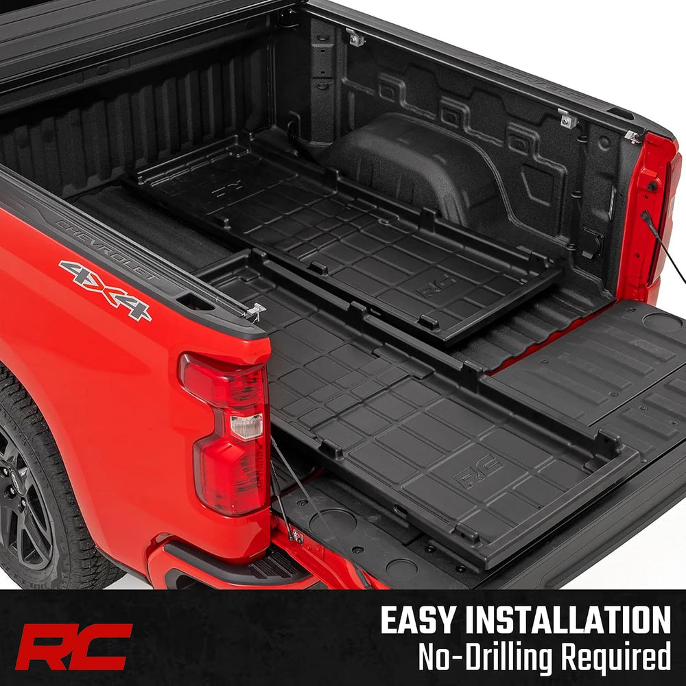 Rough Country Slide-Out Truck Bed Cargo Tray - Organizer for 5'7"+ B...