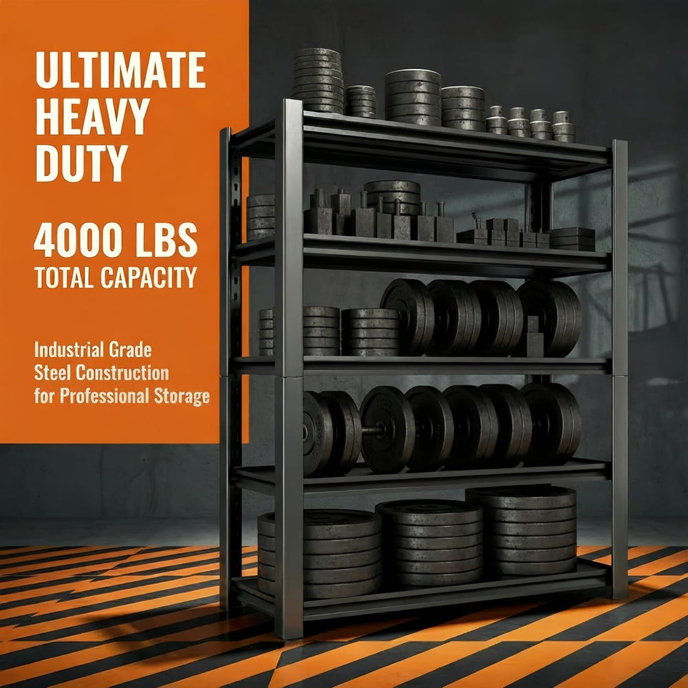 heavy duty shelving,5-Tier Adjustable Shelving Units and storagefor Garage