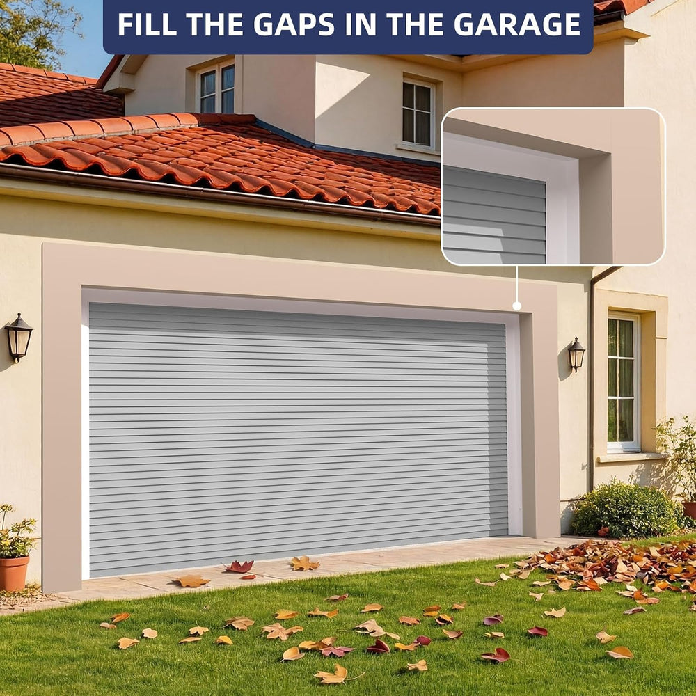 ChinJo Garage Door Seal Top and Sides,Garage Weather Stripping,White,36FT