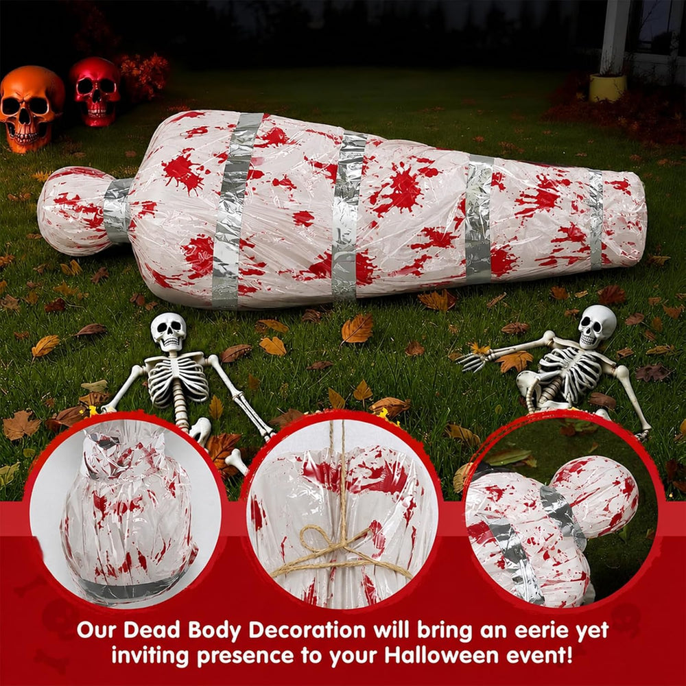 2 Packs 5.5ft Scary Hanging Fake Body Props,Halloween Decorations Outdoor