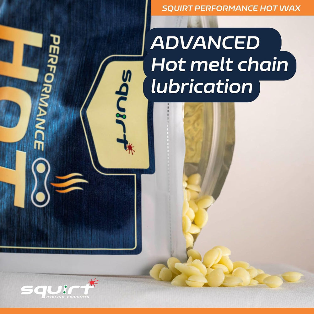 Squirt Performance Hot Melt Bike Chain Wax Granules for Clean, Quiet & Du...