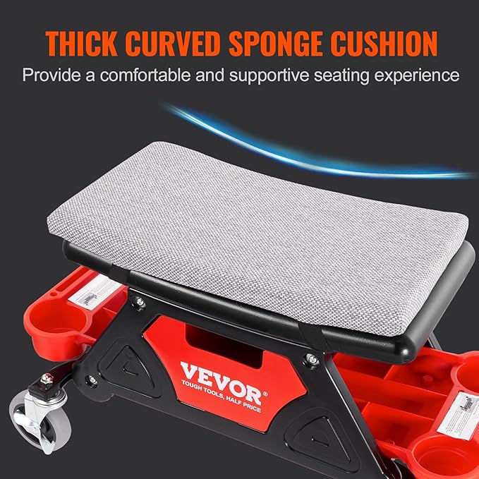 VEVOR Mechanic Stool 300 LBS Capacity Garage Stool Gift