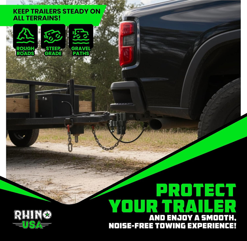 Rhino USA Adjustable Trailer Hitch (2in Receiver) - 6in Drop/Rise