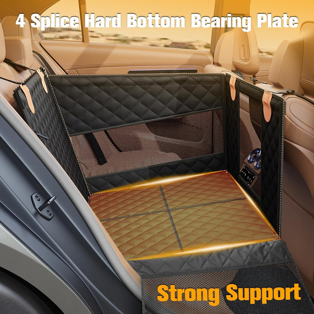 PETICON Large Dog Car Seat, Back Seat Extender for Dogs with Hard Bottom