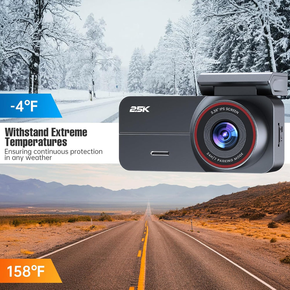 Dash Cam 2.5K Front and Rear 64GB GPS 160ยฐ Night Vision