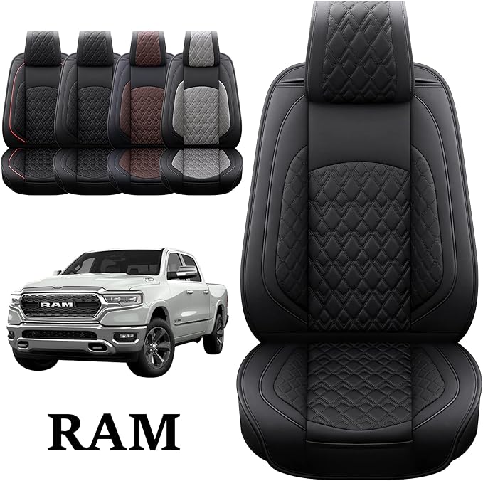 JOJOBAY Car Seat Covers for Dodge Ram Full Set, Fit Ram 2009-2023 (5 PCS)