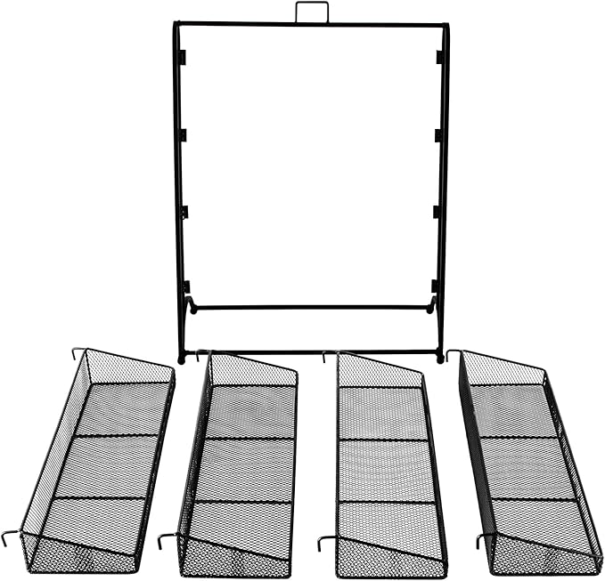 Retail Display Rack 4-Tier Market Merchandise Display Shelf Tabletop Fruit