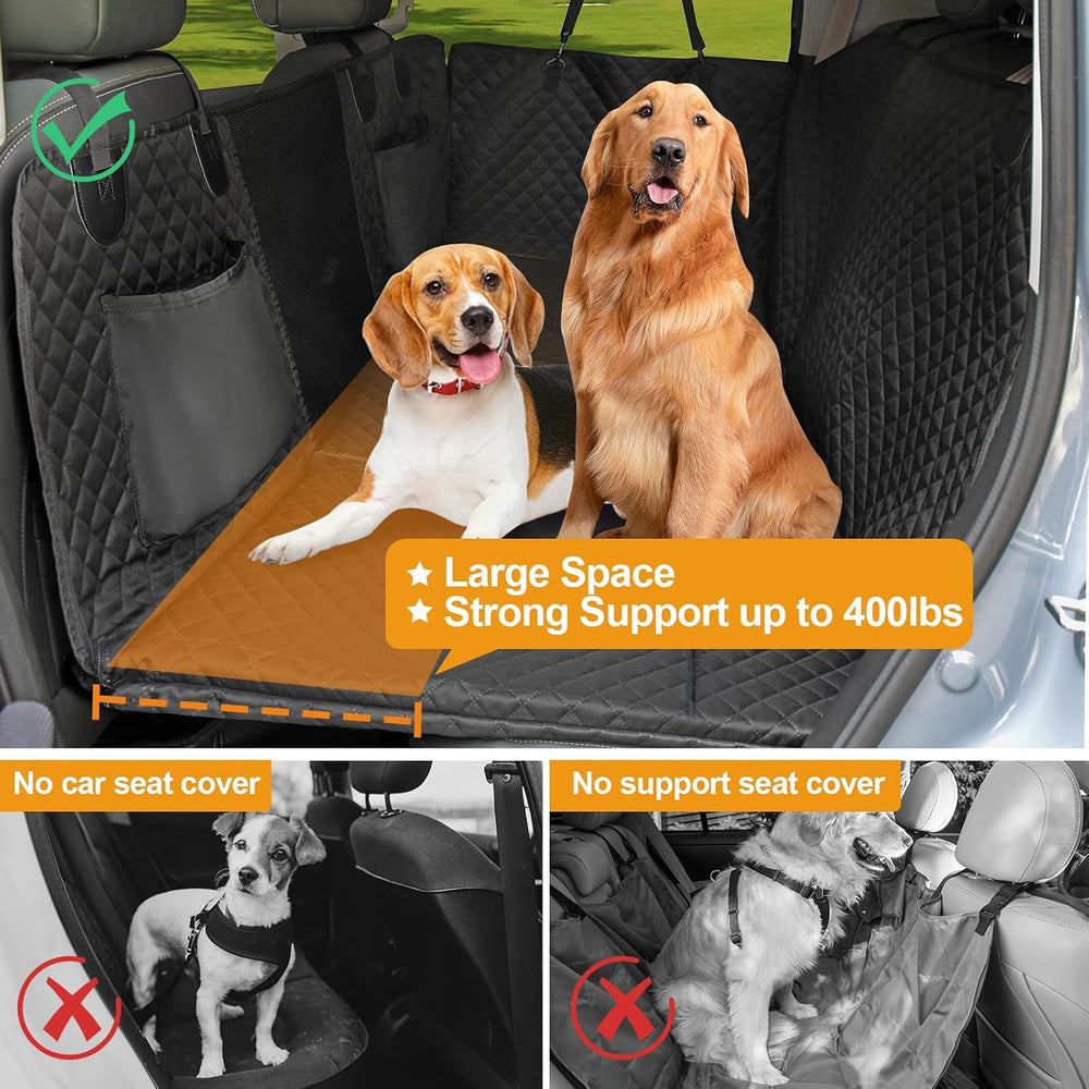 Honest Dog Car Seat Cover for Back Seat, Dog Car Seat Cover Hard Bottom 400lb...