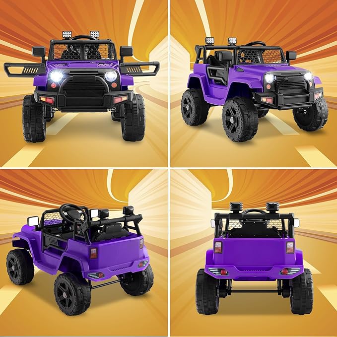 Costzon Ride on Car, 12V Battery Powered Truck Vehicle
