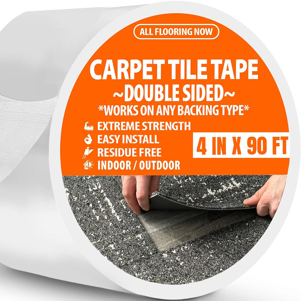 Carpet Tile Tape Heavy Duty Double Sided Wide 4in x 90ft