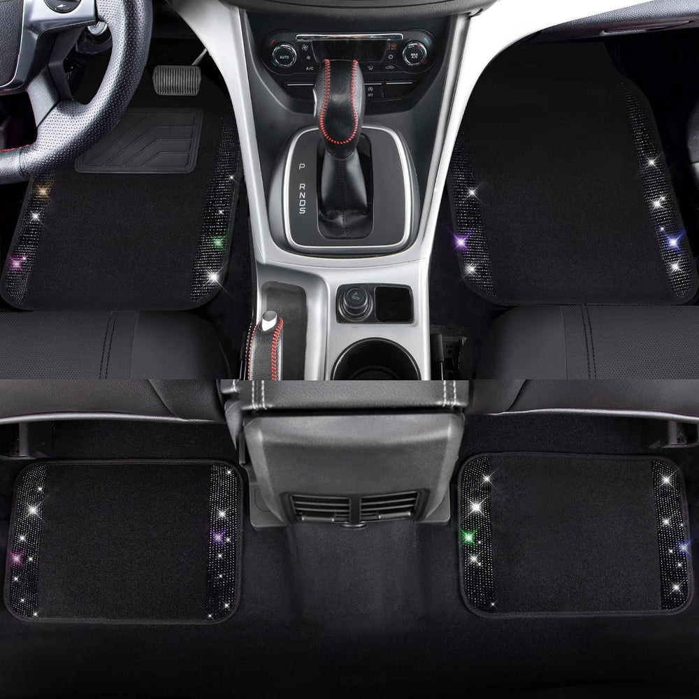 CAR PASS 23 PCS Bling Diamond Car Accessories Set for Women, Leather Seat Cov...