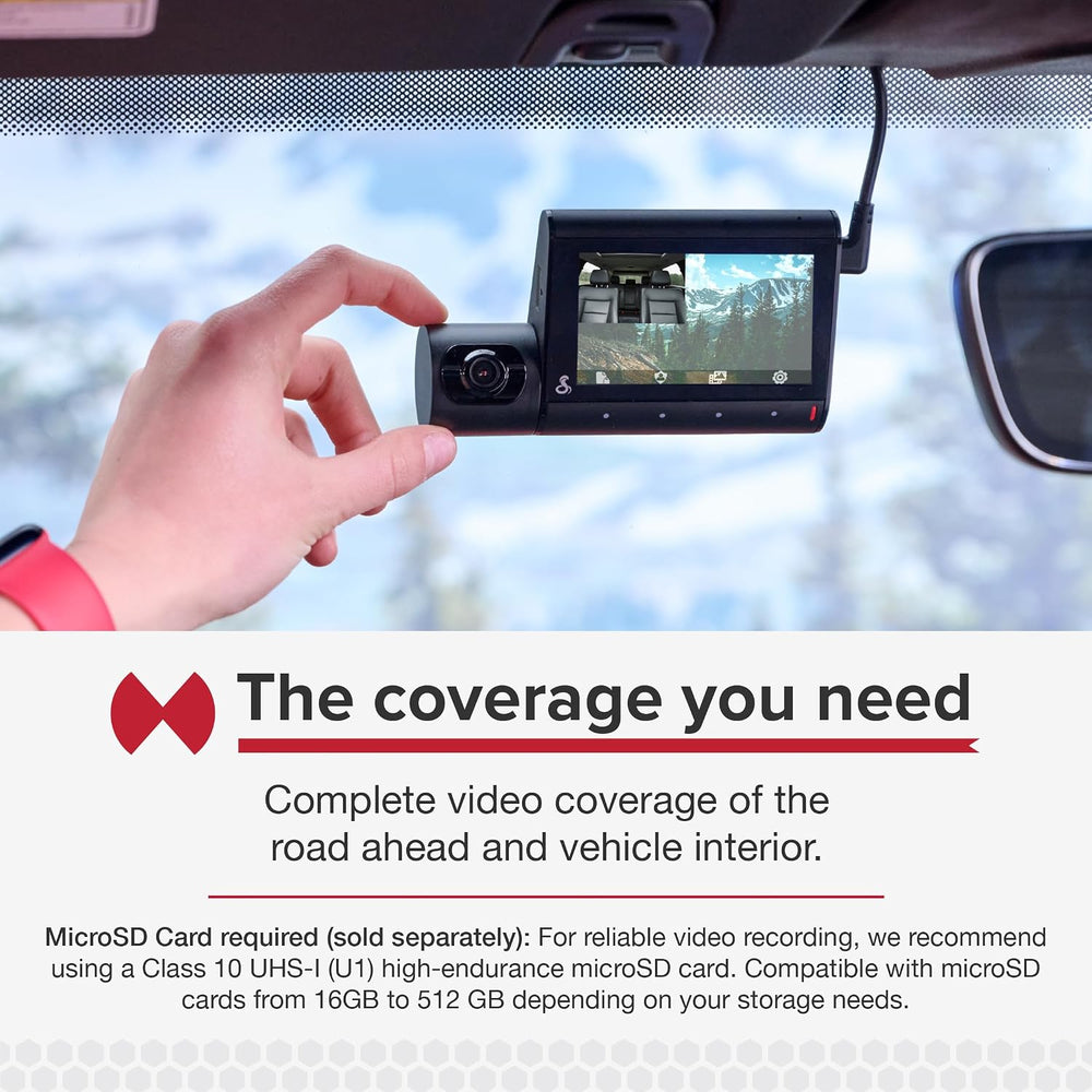 Cobra Smart Dual View Front and Cabin Dash Cam (SC 220C), 360 Alerts