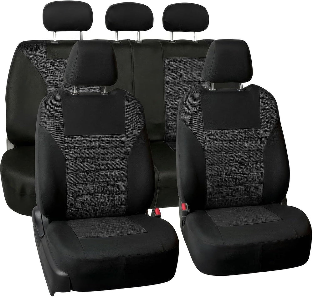 FH Group Automotive Car Seat Covers Full Set Premium 3D Air Mesh Front Seat C...