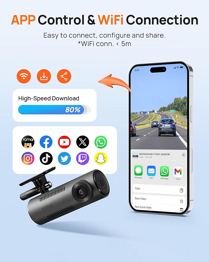 70mai Dash Cam M310, Dash Camera