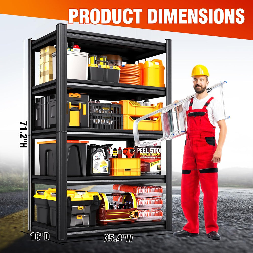 Storage Shelves,Adjustable Shelving Unit,5T Metal Garage Shelving ,Heavy Duty...
