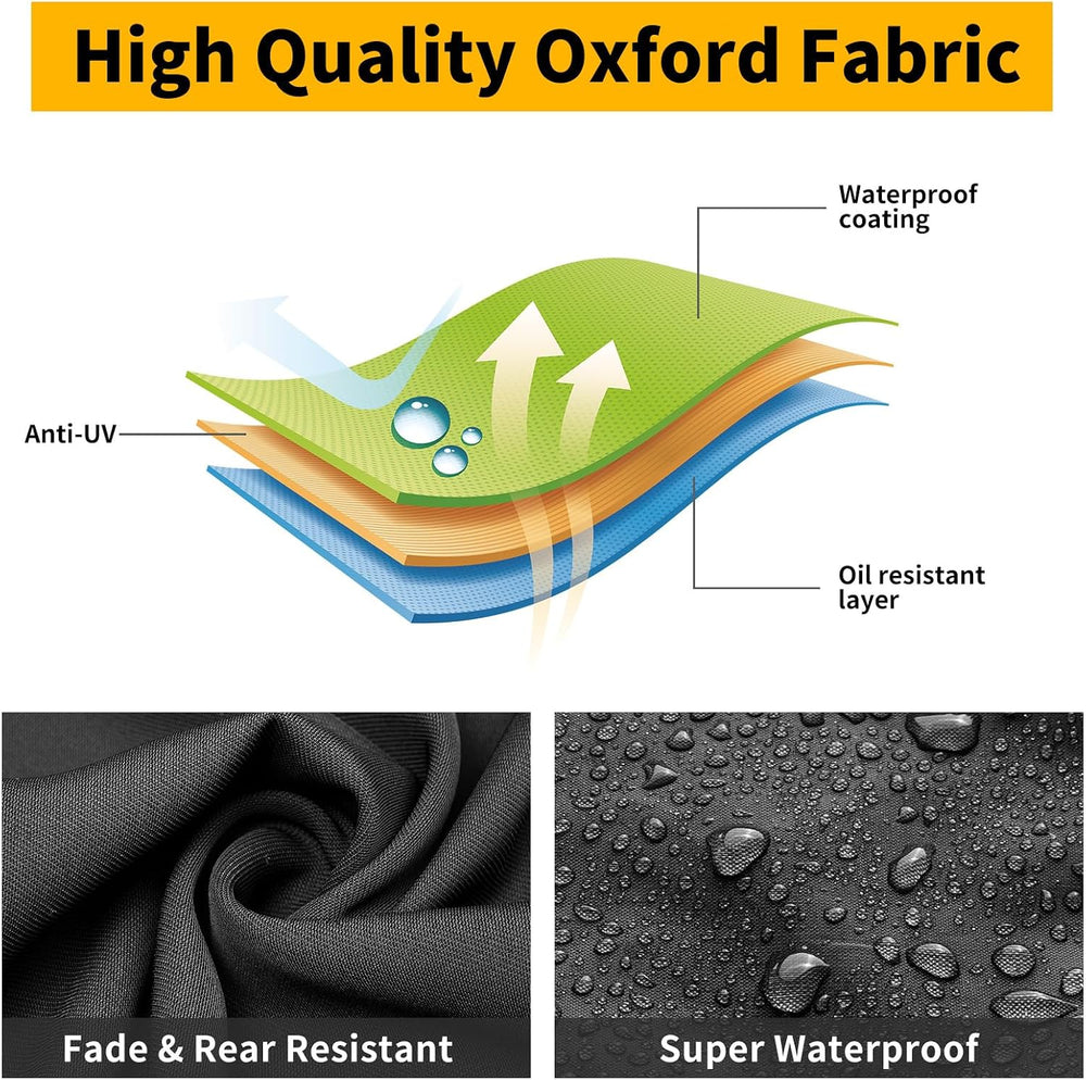 Snowmobile Cover, 420D Durable Oxford Fabric Waterproof sled ski Cover with R...