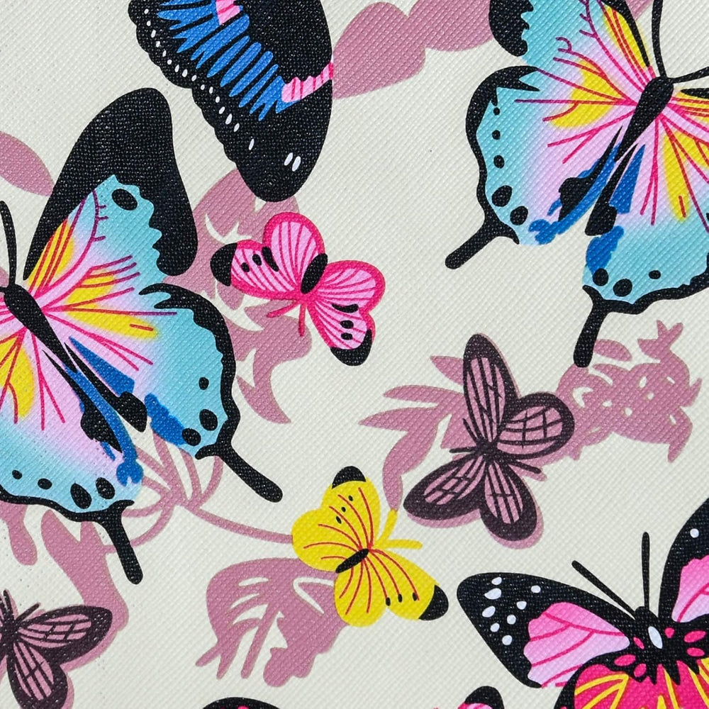 CAR-GRAND Universal Fit Pretty Butterfly and Flowers PU Leather Car Seat Cove...