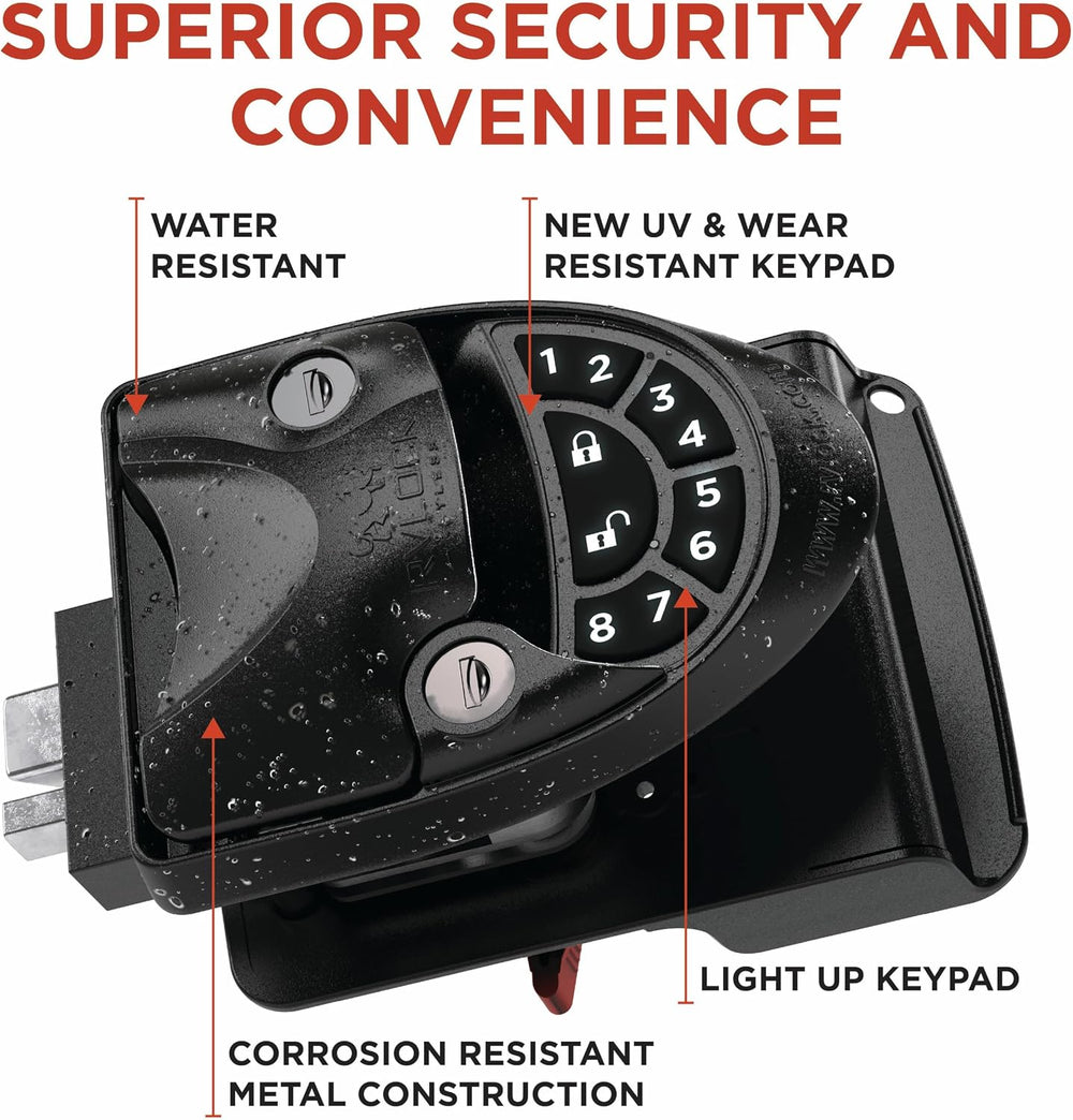 RVLock V4 Keyless RV Door Lock, Full Metal, for Campers/5th Wheels/Trailers