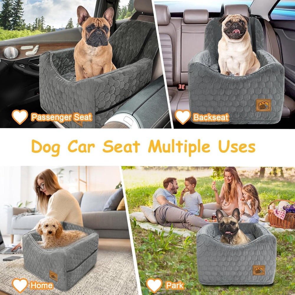 Dog Car Seat for Small/Medium Dogs, Memory Foam Dog Booster Seat, Travel Safe...