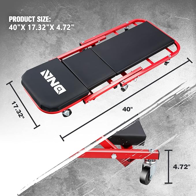 DNA MOTORING TOOLS-00186 40 Inches 2 IN 1 Rolling Folding Car Creeper/Seat (...