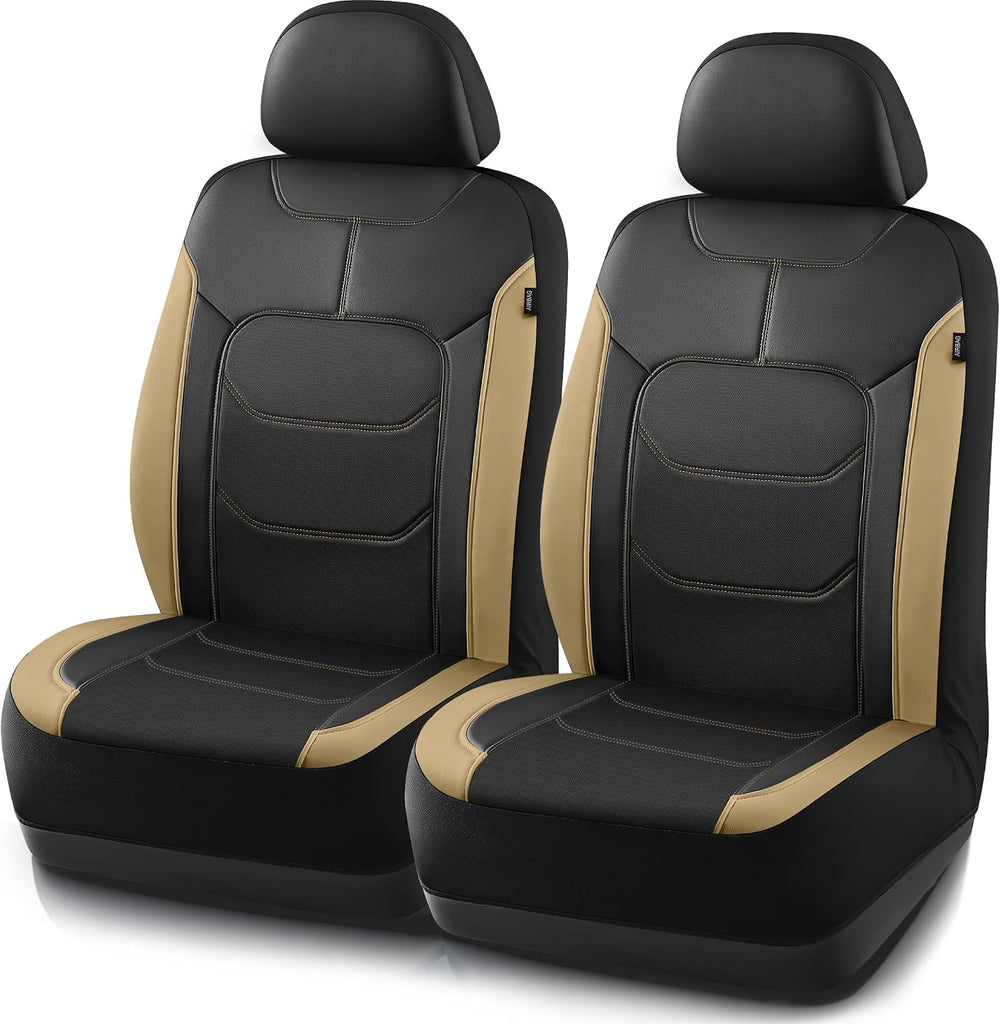Road Comforts Seat Covers, Premium Leather Car Seat Covers Front Seats,Airbag...