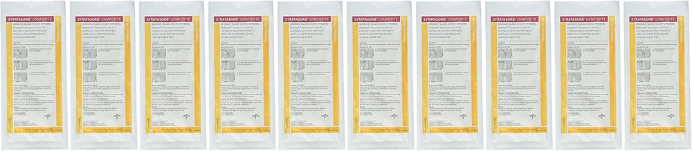 Medline Stratasorb Waterproof Adhesive Island Wound Dressings, 4 x 10 Inches,...