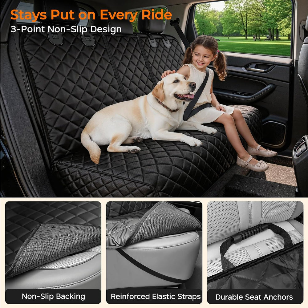 URPOWER Dog Car Seat Cover for Back Seat, Waterproof Car Seat Protector