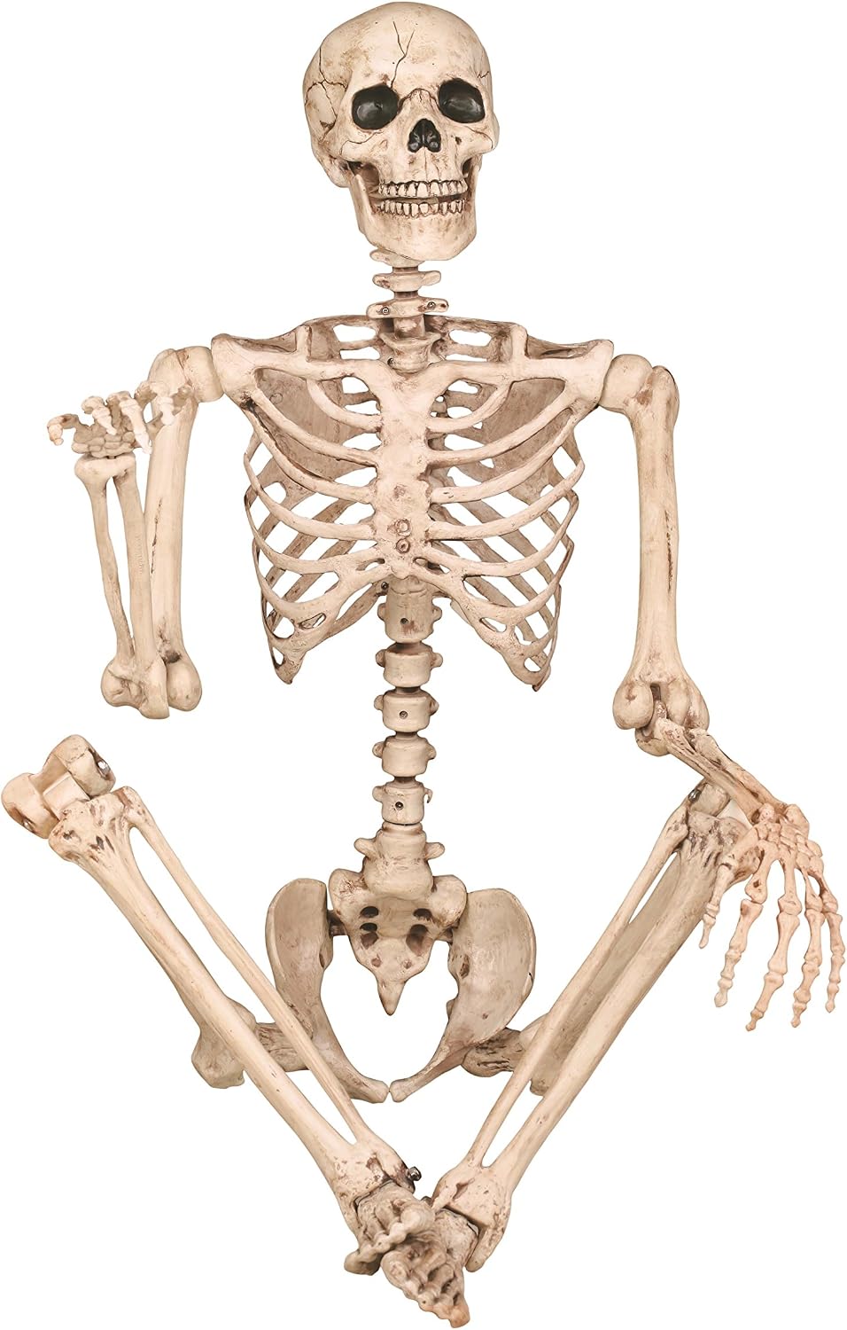 Crazy Bonez Original Pose-N-Stay Halloween Skeleton, 5 FT โ Life-Size