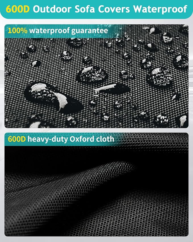 Outdoor Sofa Cover, Waterproof Patio Furniture Cover 90W x 42D x 33H inches