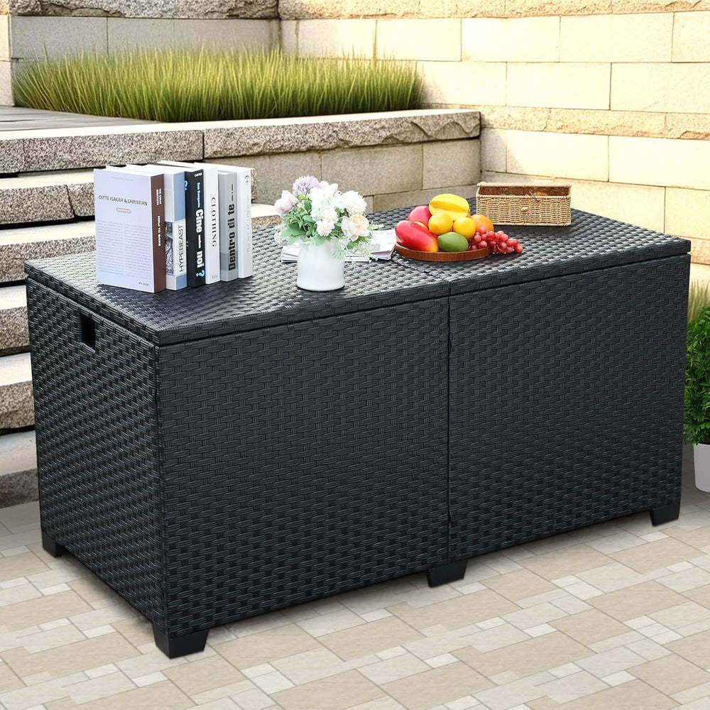 Lviden 180 Gallon Deck Storage Box Outdoor Storage Box Large Patio Storage Bi...