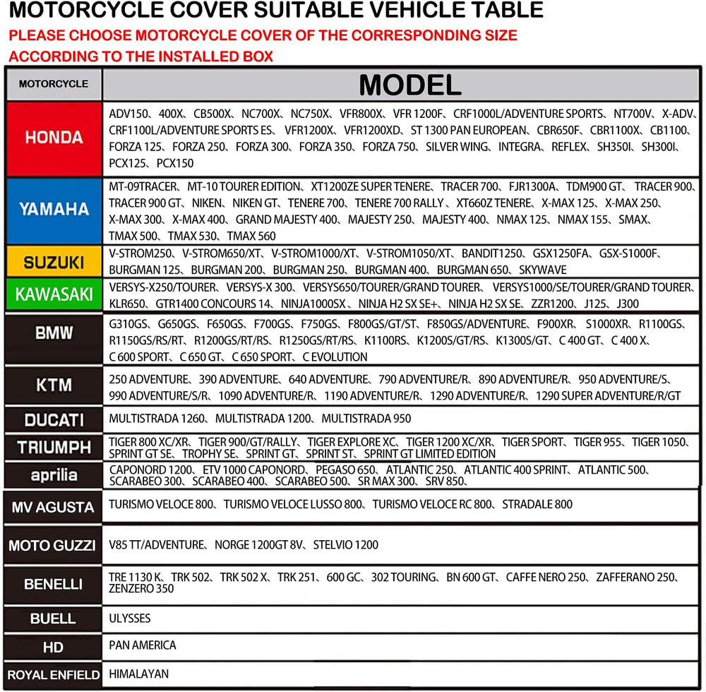FENRIR 420D 90" INCH Motorcycle Cover Waterproof Outdoor Storage Compati...